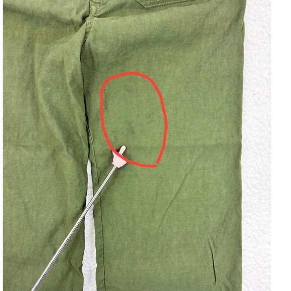 Maeve Colette Pants Women's 31 Green Linen Blend Crop Wide Leg Casual Chic - Picture 5 of 15